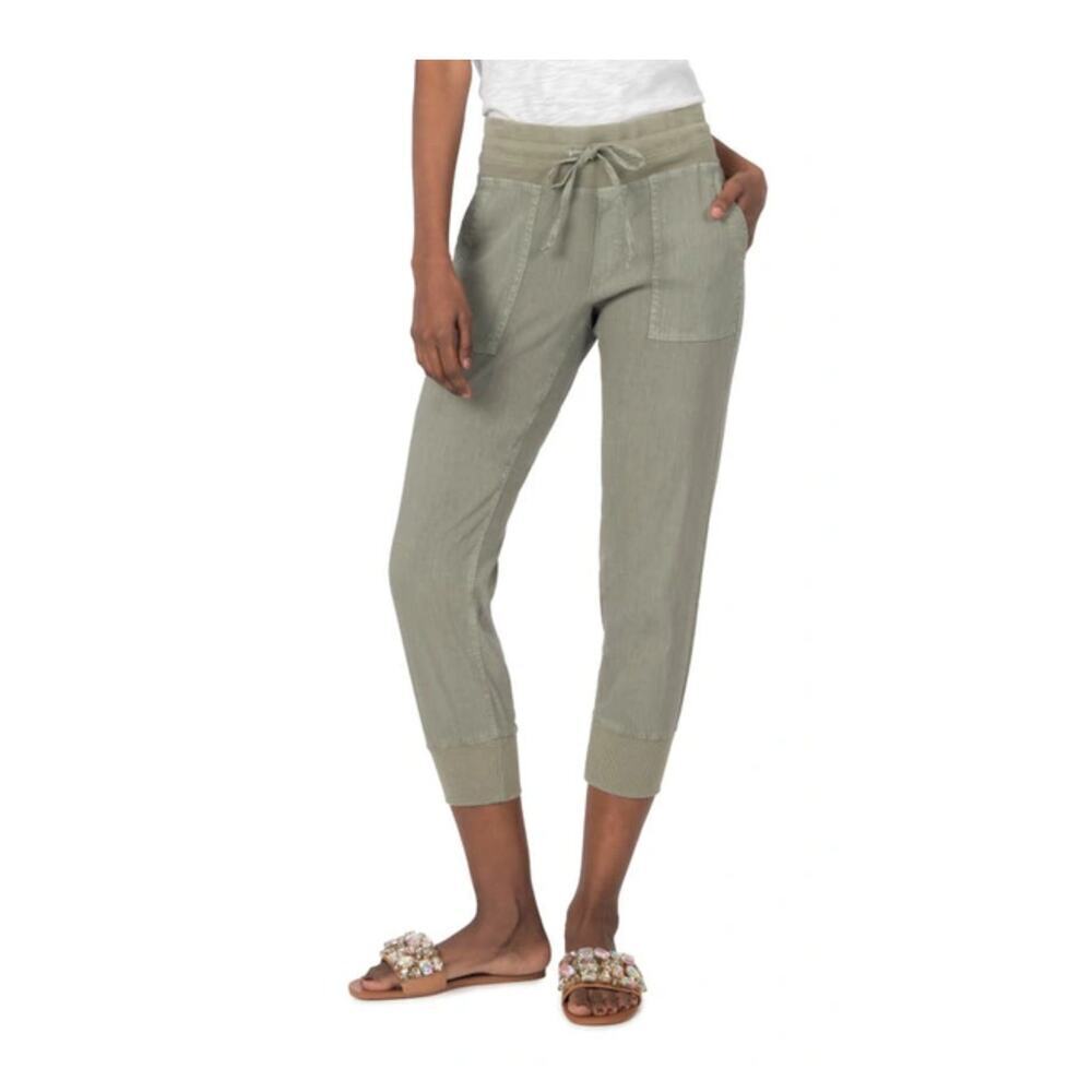 KUT from the Kloth Mirabella Crop Joggers in Olive, Size M, Like New Condition - Picture 6 of 6